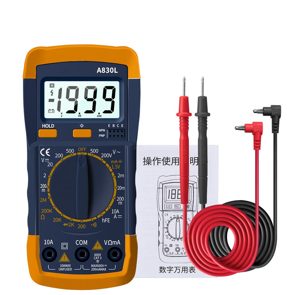 Freguency Multitester Current Tester Luminous Display with Buzzer FunctionA830L LCD Digital Multimeter AC DC Voltage Diode