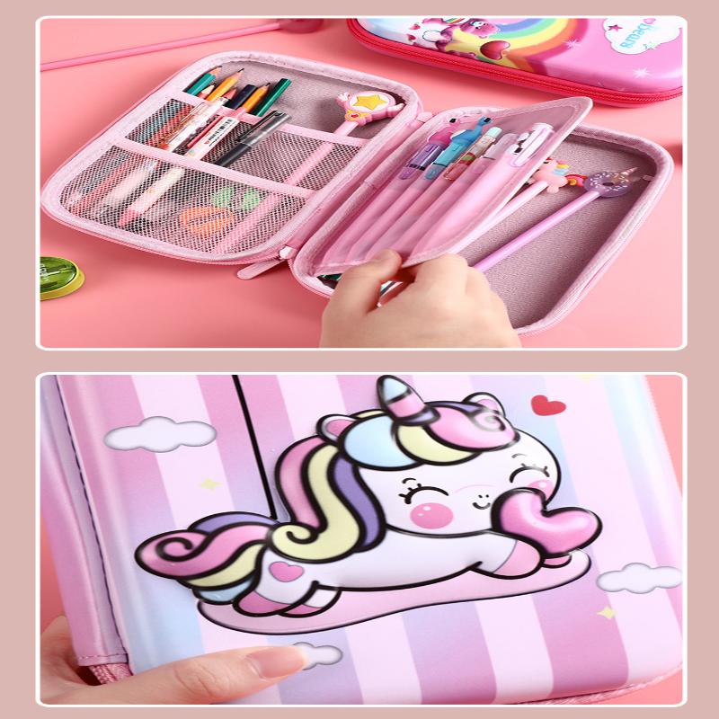 Eva 3D Cube Large Capacity Pencil Case Children'S Multifunctional Stationery Waterproof Pencil Box For Students Office Supplies