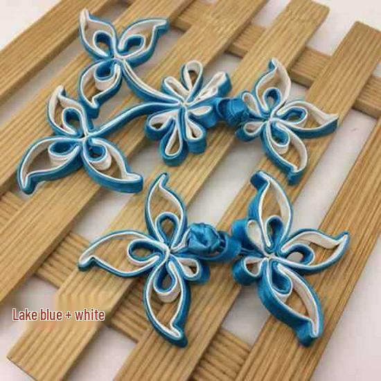 Ręcznie robione guziki Żabki 3D: Retro Kwiatowy Cheongsam Garnitur Tang Dekoracja