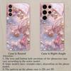 Pink Diamond Studded Butterfly Glass Phone Case Suitable for Samsung Galaxy S26 S25 S24 S23 S22 S21 S20 FE/Ultra/Plus Anti Drop
