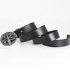 Retro New Men's Belt Cowhide Smooth Buckle Cowhide Belt Personalized Belt