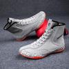 Men's Boxing Shoes High-top Free Sparring Wrestling Shoes Anti-slip Gym Training-specific Sneakers Martial Art Shoes