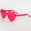 2024 Women Colors Pc Heart Shape Tinted Party Sunglasses Girls Vintage Uv400 Colors Rimless Polarized Sun Glasses