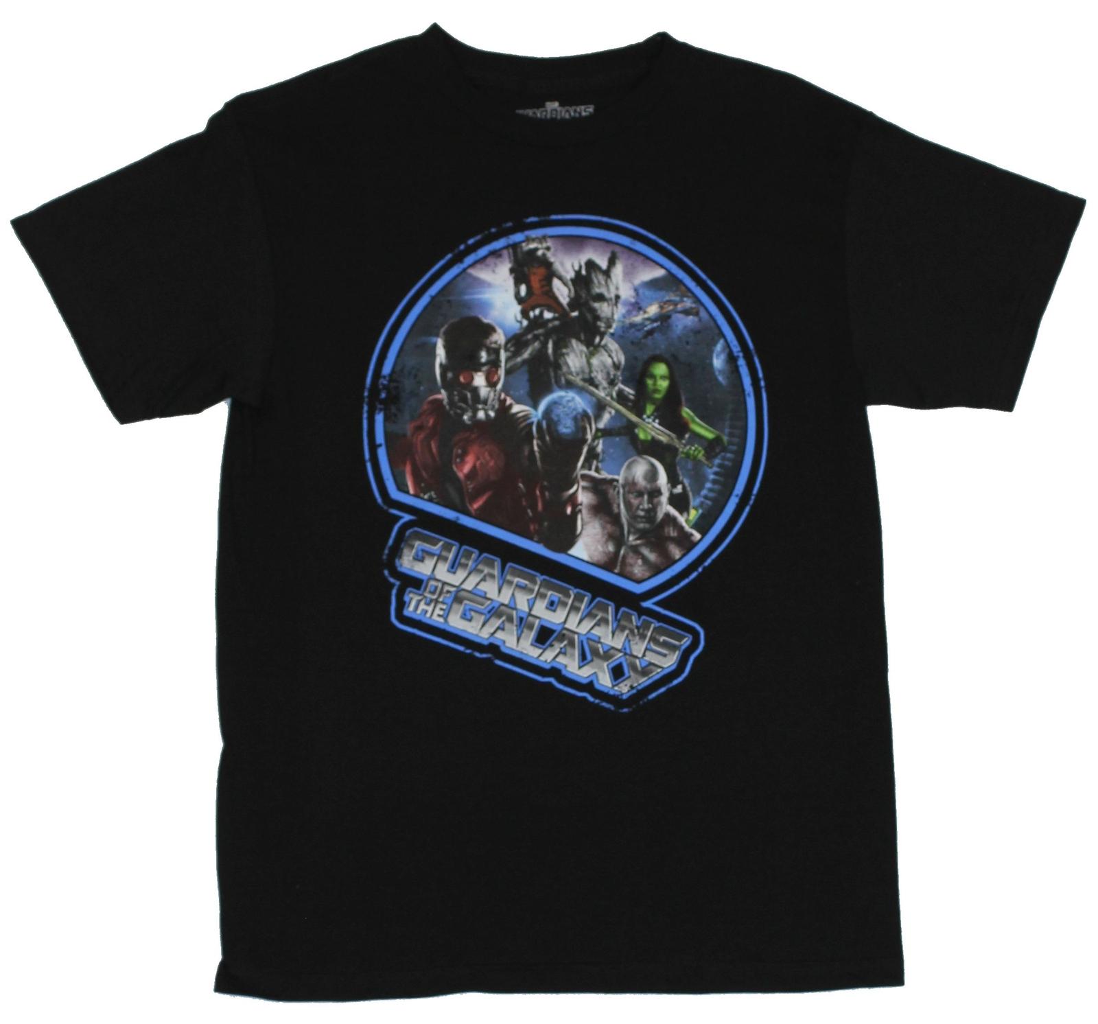 Guardians of the Galaxy Mens T-Shirt - Distressed Circle Colored logo Image M