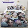 BTS Pattern Bedding Home Decoration Birthday Gift (1 * Duvet Cover + 2 * Pillowcase, Without Core)