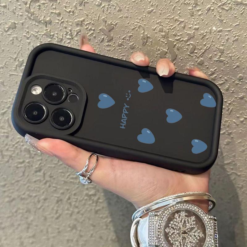 Pink Blue Small Love Pattern Phone Case For Samsung Galaxy S25 S24 S23 S22 S21 S20 Ultra Plus FE A15 A35 A54 A55 Cover A35 5G