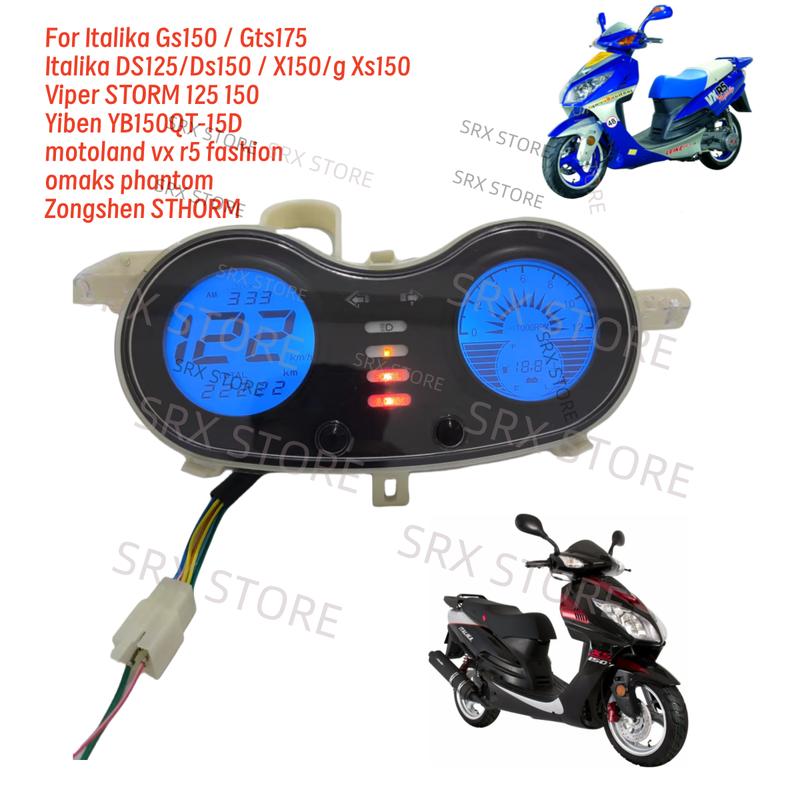 Led Panel For skuter Barton Falcon 2 Viper STORM 125 150 Yiben YB150QT-15D Zongshen STHORM Speedometer Assy