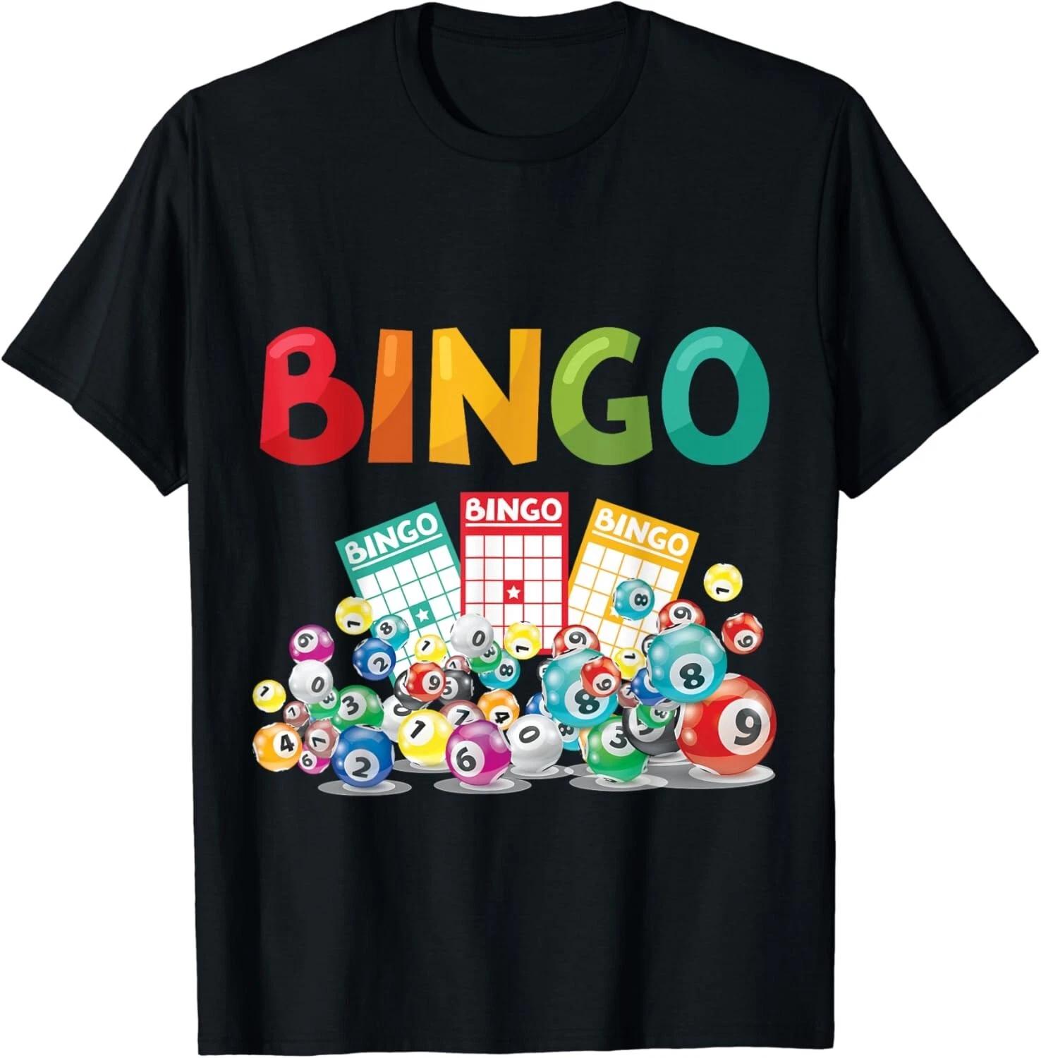 Bingo - Bingo Cards Lettering Lucky Gambling Gift Unisex T-Shirt 4XL