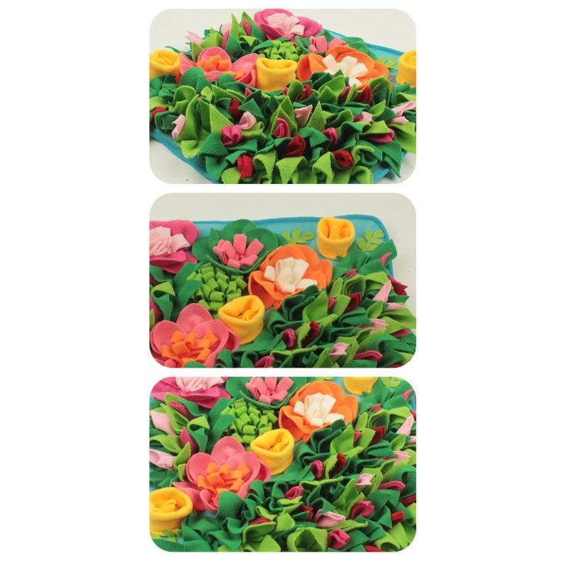 Dog Toy Snuffle Pad Colorful Treat Dispensing Interactive Chew Toy Relieving Stress Snuffle Mat for Large Dogs