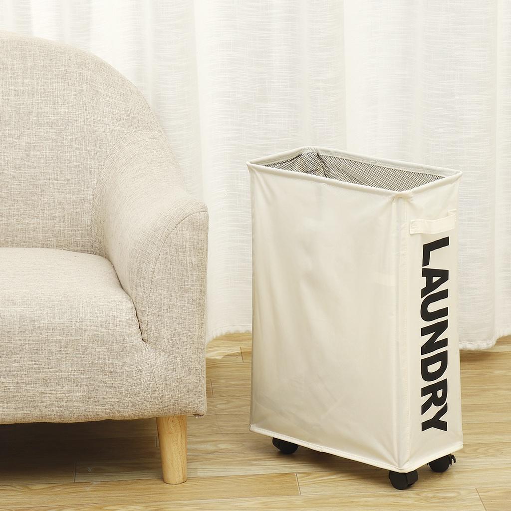 Portable Clothes Organizer Storage Basket Foldable Dirty Laundry Basket with Caster Wheels  High Capacity Laundry Bags Hamper