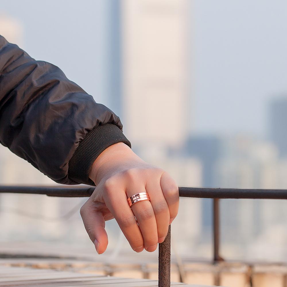 Vinterly Magnetischer Ring aus reinem Kupfer für Damen Herren Trendiger Gesundheits-Energie-Finger Offener Armreif Verstellbarer Schmuck Hoher Magnet Verstellbar