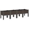 Planter with Legs Brown 160 x 40 x 42 cm PP