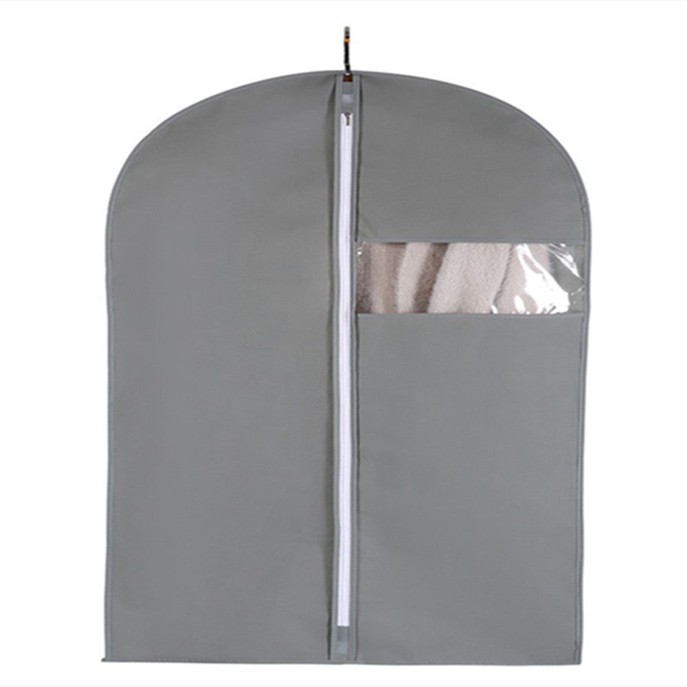 Clothes Bag Non Woven Fabric Dustproof Storage Suit Dust Cover Dustproof Zip Bag Garment Protector