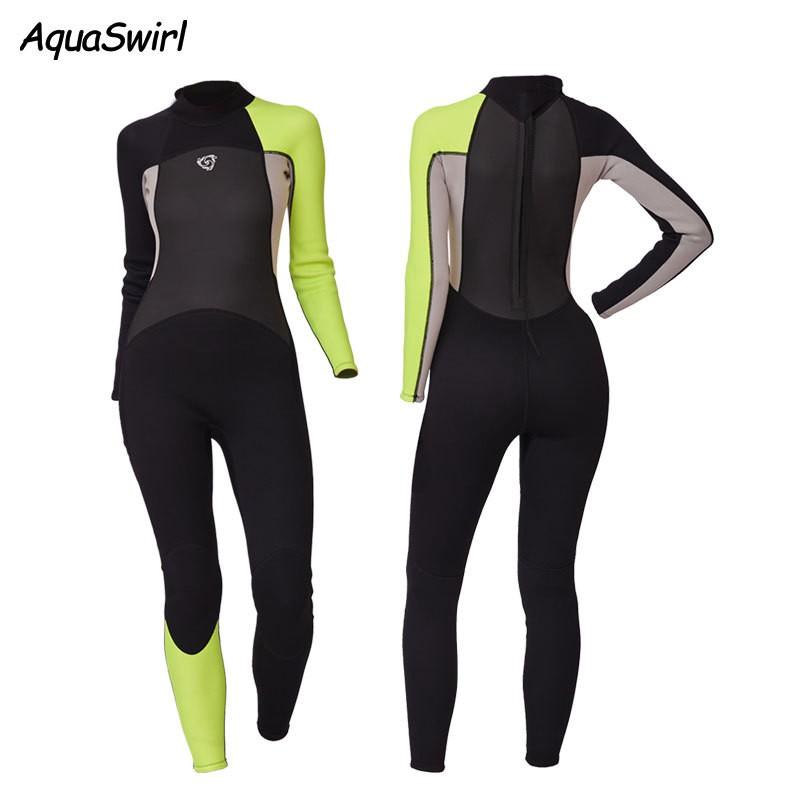 Diving Wetsuit Women Full Body Long Sleeve UV Protection Thermal Swimwear Snorkeling Surfing Swimming