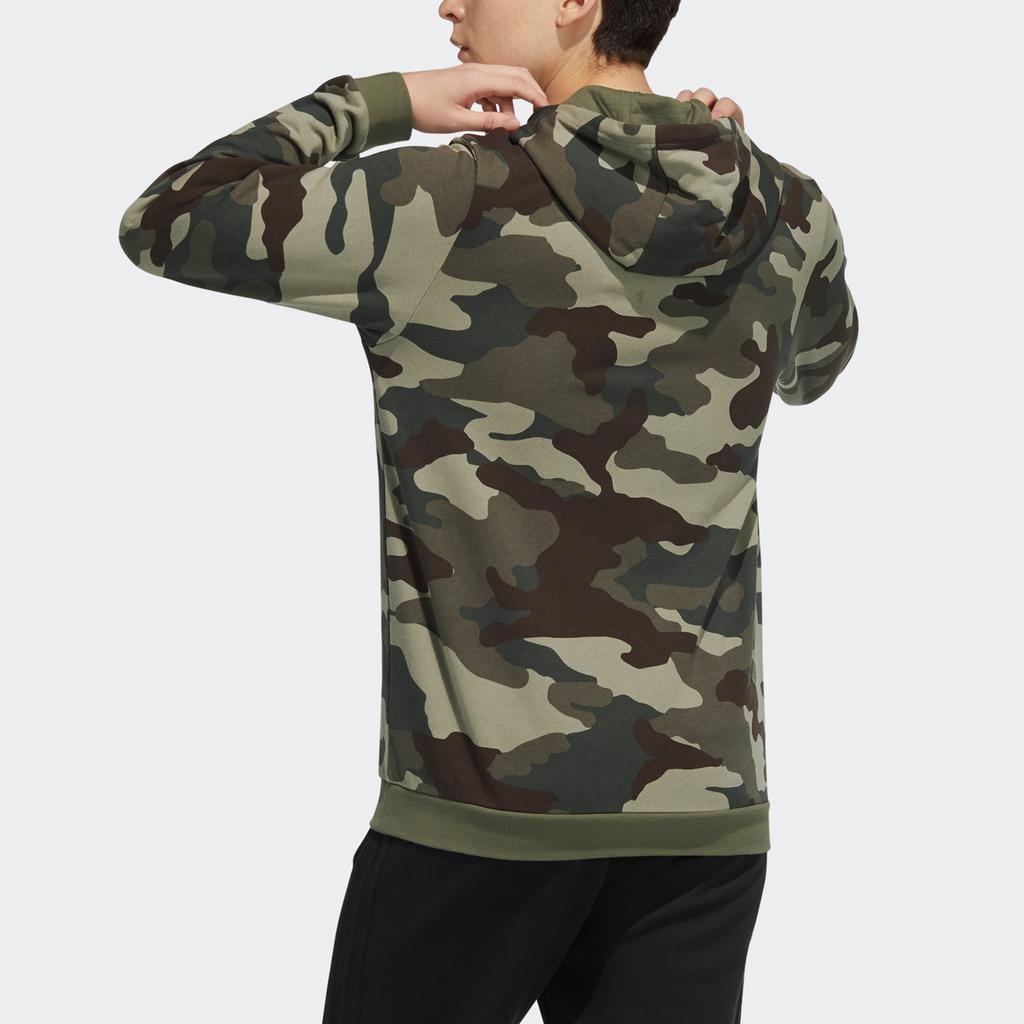 Adidas Neo Camo Print Hoodie With Logo Men Hoodie Olive H45226