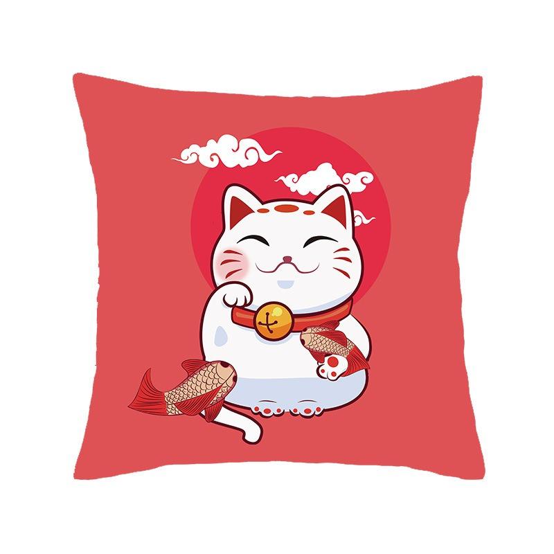 Juste de coussin de luxe avec imprimé animal de dessin animé, petit tigre mignon, taie d'oreiller, décoration d'intérieur, bureau, canapé, voiture