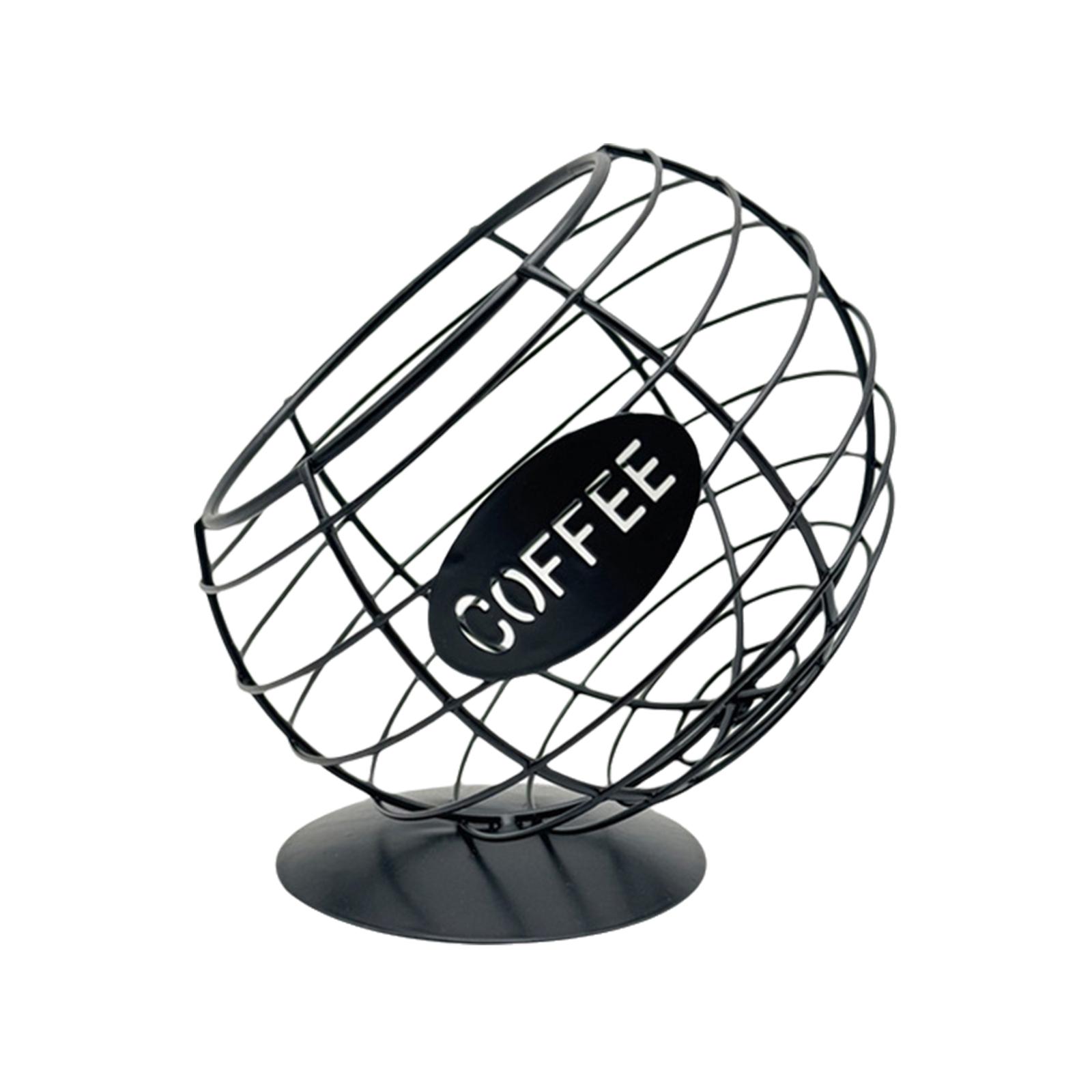 

Корзина для хранения фруктов Iron Art, большая емкость, органайзер для кофейных капсул, диспенсер для капсул эспрессо для кухонной столешницы F