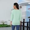 Women's Fashion Daily Versatile Casual O-Neck Three Quarter Sleeve  Top
