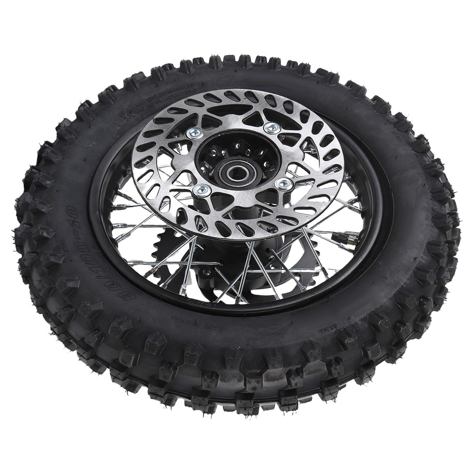 Kaisai Unisex 10 Inch Rear Wheel Rim Tire Assembly 80 100 10 3.00 10 12Mm Axle Rear Wheel Tire And Rim Inner Tube Assembly Includes