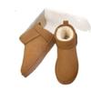 Snow shoes large size winter new flat-bottomed short cotton shoes men's velvet thickened warm snow boots women