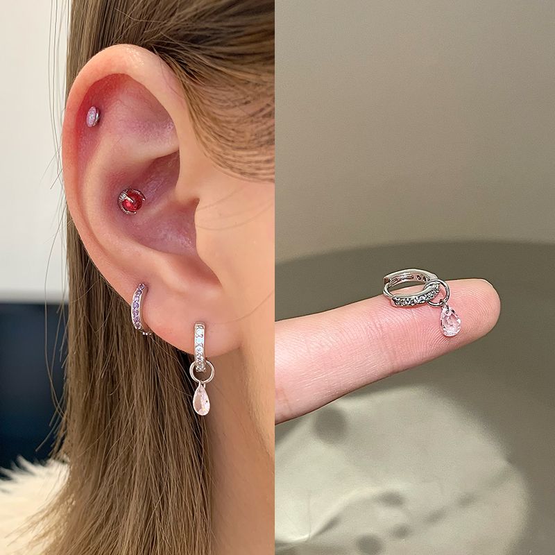 Ear Bone Nail Ear Bone Ring Medical Titanium Steel Ear Studs Ear Hole Titanium Alloy Female Ear Worm Nail Edge Unique Earrings Earrings