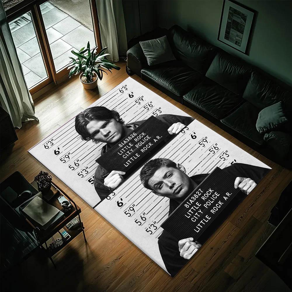 3D S-SupernaturalS D-Dean Sam TV Carpet Rug Art for Living Room Decor Sofa Home Bedroom Gifts Fans Area Rug Non-slip Floor Mat
