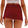 Ladies Solid Color Chiffon Skirt Wrap Style Lace Up Miniskirt Dance Training Wear Versatile Practice Skirt