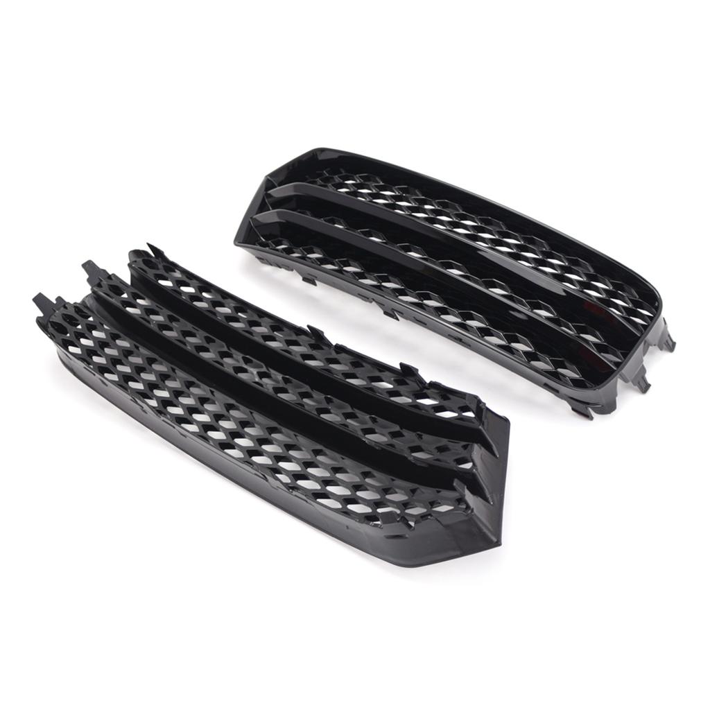 1Pair Black Left Right Front Hood Fog Light Lower Grill Grilles Cover For F30 F31 2011-2018 8XA807681B9B9