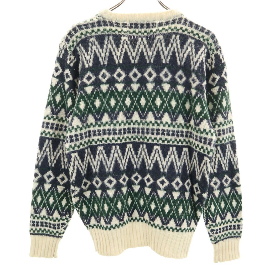 ARROW SPORT 80er 90er Altes Fair Isle Muster Langarmpullover M Strick Herren Gebraucht