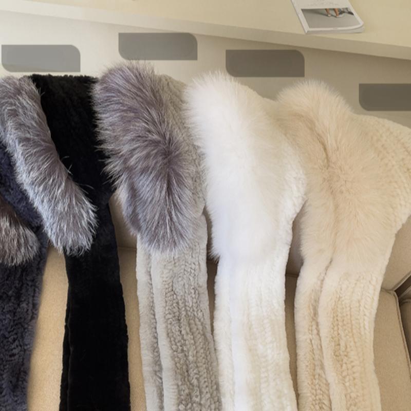 Winter Hat for Women Snow Hat, Women's Double-sided Thickened Scarf, Hat, Integrated Winter Warm Fox Hair Headhat