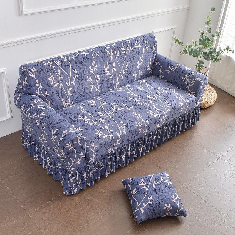 Floral Printed Sofa Cover for Living Room Plaid Stretch Couch Slipcover L Shape Corner Sofa Covers Sofa Towel 1-4 Seat