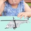 Spielzeug-Hubschrauber mit Rückziehmechanismus, Licht und Sound für Kinder(Weiß)