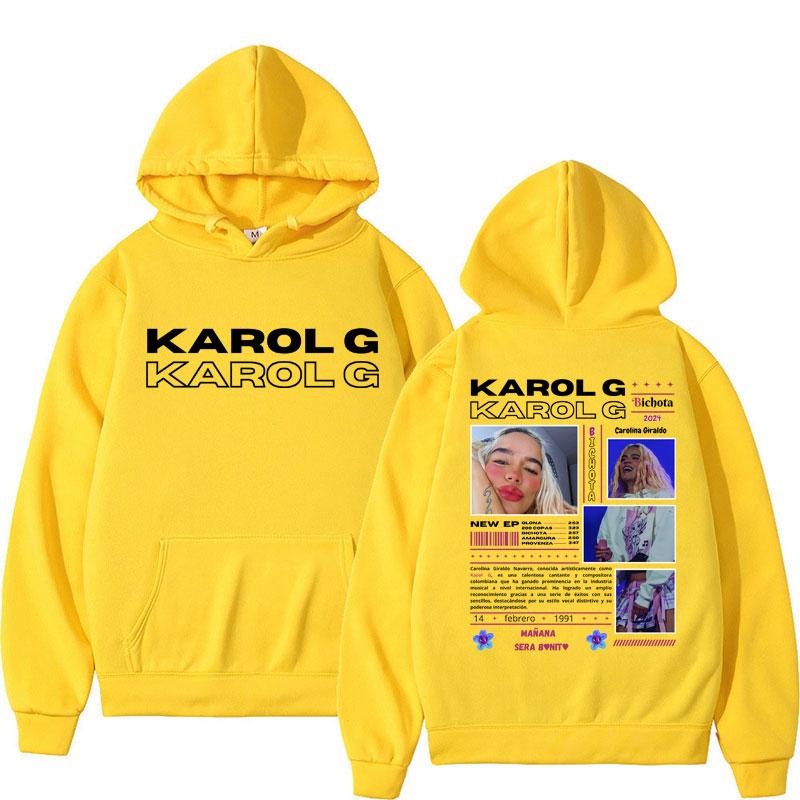 

Singer Karol G Bichota Y2k Hoodies Hip Hop Manana Sera Bonito Tracksuit Men Women Casual Harajuku Loose Warm 2XL