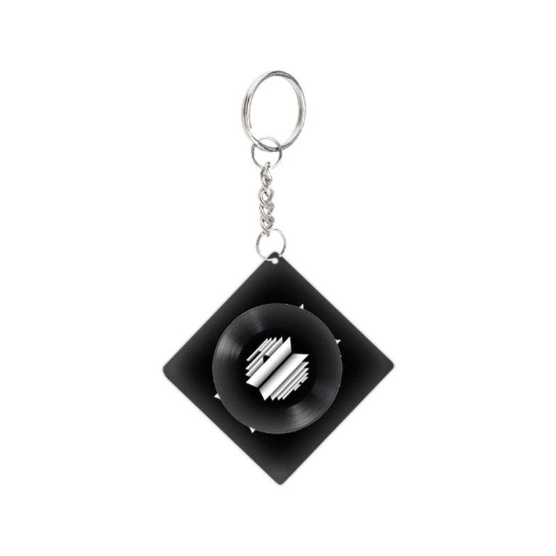 BTS Album Cover Vinyl Style Keychain, Bangtan Boys Mini Record Acrylic Charm, Kpop Fans Collectible Bag Pendant 1