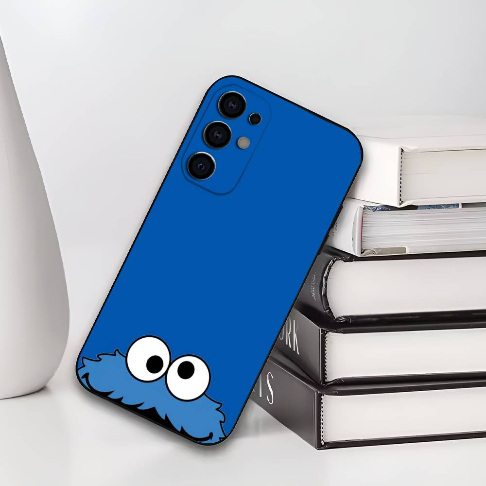C-Cookies Monster Cartoon Handyhülle Für Samsung S25,S24,S21,S22,S23,S30,Ultra,S20,Plus,Fe,Lite,Weiche Schwarze Hülle