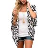 Summer Ladies New Chiffon Beach Skirt Blouse Vacation Style Leopard Print Cardigan Casual Sunscreen Clothing