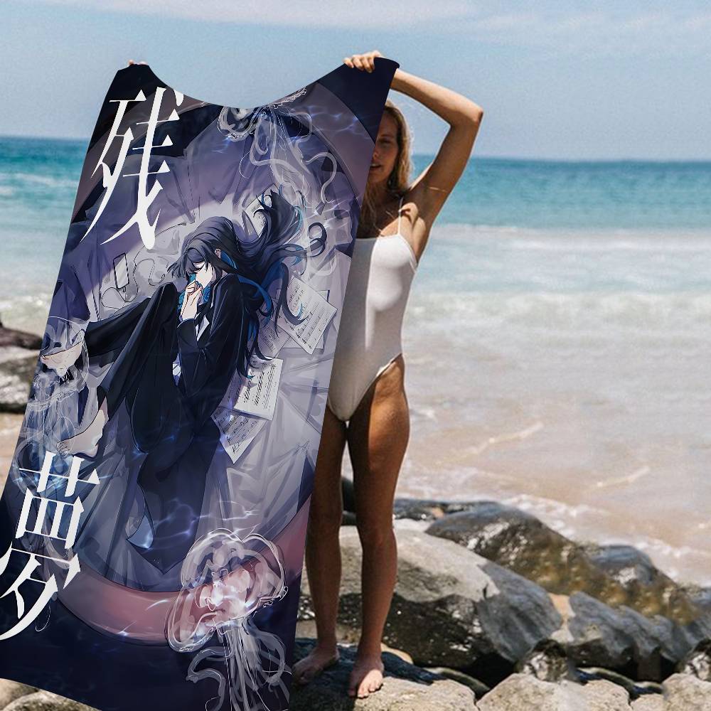 Singer A-Ado Bath Towel Microfiber Soft Water Absorbing Breathable For Girl Kids Decorative Cartoon Beach Towel