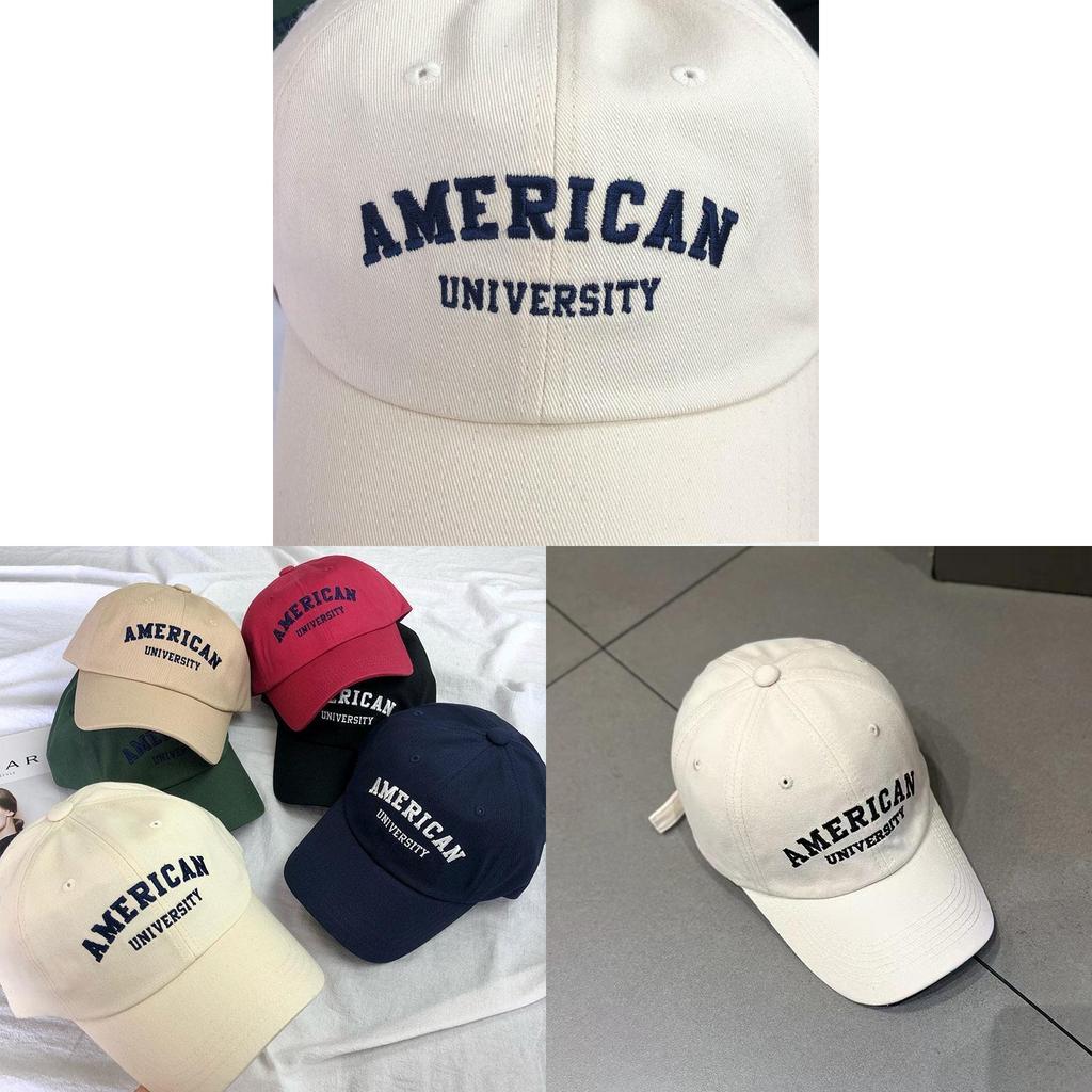 Amer Baseballkappe mit gestickten Buchstaben zum Sonnenschutz und für Freizeitkleidung