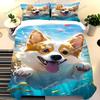 Cute Dogs Bedding Set for Children Bedroom Polyester Various Sizes Decor Ultra Soft Comfortable Cartoon Baby Set Luxury Gift741