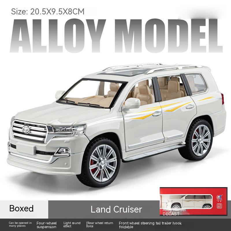 1:24 Simulated Land Cruiser SUV Alloy Car Model Ornament Metal Business Sedan Model Give Boyfriend Gift