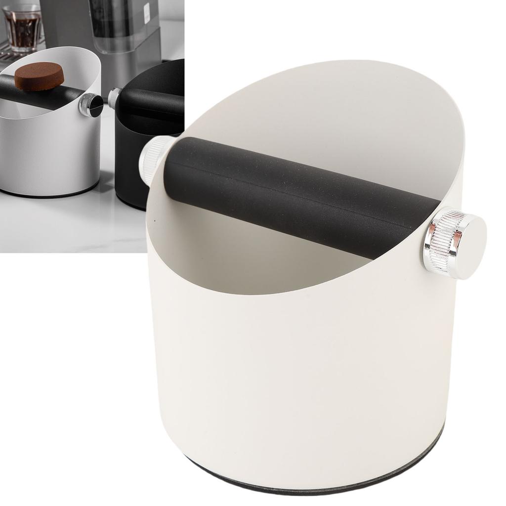 Small Coffee Knock Box Carbon Steel Coffee Grounds Container Waste Bin for Household