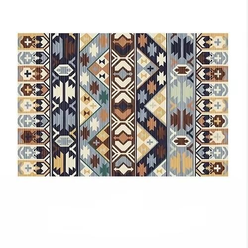 Bohemian Pattern Decorative Carpet Tribal Style Moroccan Luxury Persian Art Multi-style Rug Geometric Loop-pile Rug