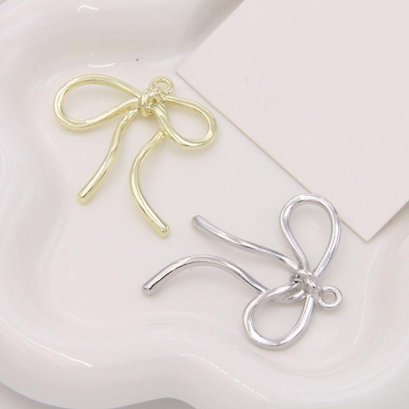 Unique Bowknot Shaped Metal Decorations Jewelry Making Part Earring Pendant Bracelet Necklace Pendant for Jewelry Making
