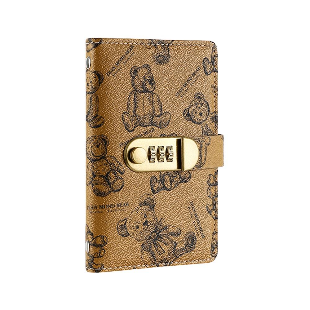 

Password Lock 50 Envelopes Money Saving Challeng PU Savings Challenges Sheets Budget Binder коричневий