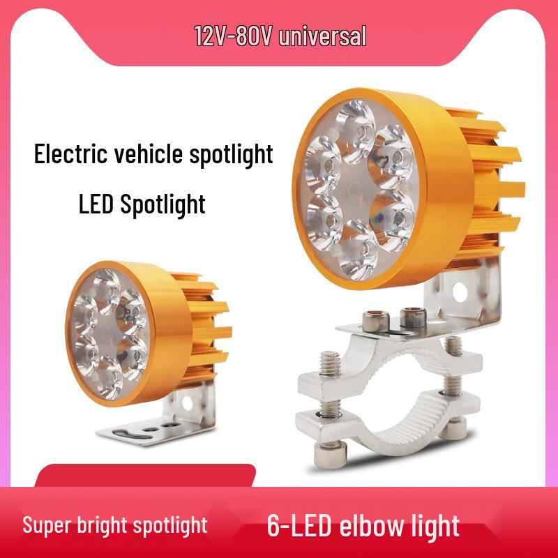 LED High Beam Spotlight for Motorcycles & Electric Vehicles (12V-80V)