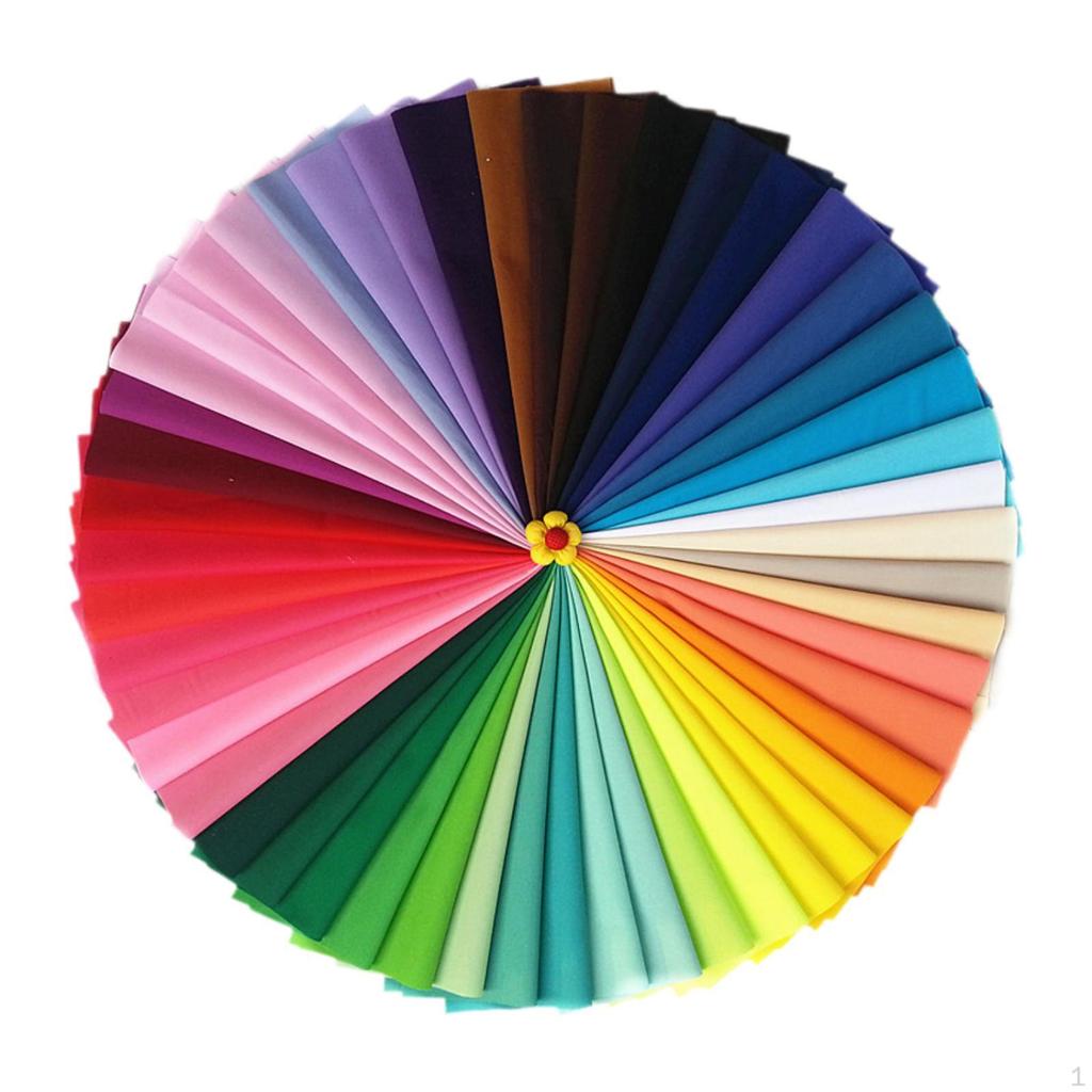 50x Quilting Bundles Sewing Patchwork Precut Squares Bundle Quilt for DIY Handmade Project