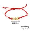 Cute Cartoon Fashion Anime Best Friend Bracelet Double Crescent Pentagram Hollow Jade Cord Woven Jewelry