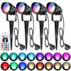 Outdoor RGBW Waterproof Remote-Control Landscape Spotlight 110V/220V for Garden and Lawn
