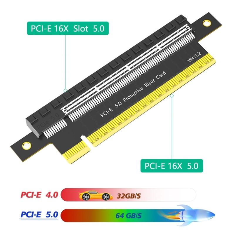 PCIE X16 5.0 Rising Extension Card 180 Degree Fast Speed Expansion Adapter for Optimaled Configurations