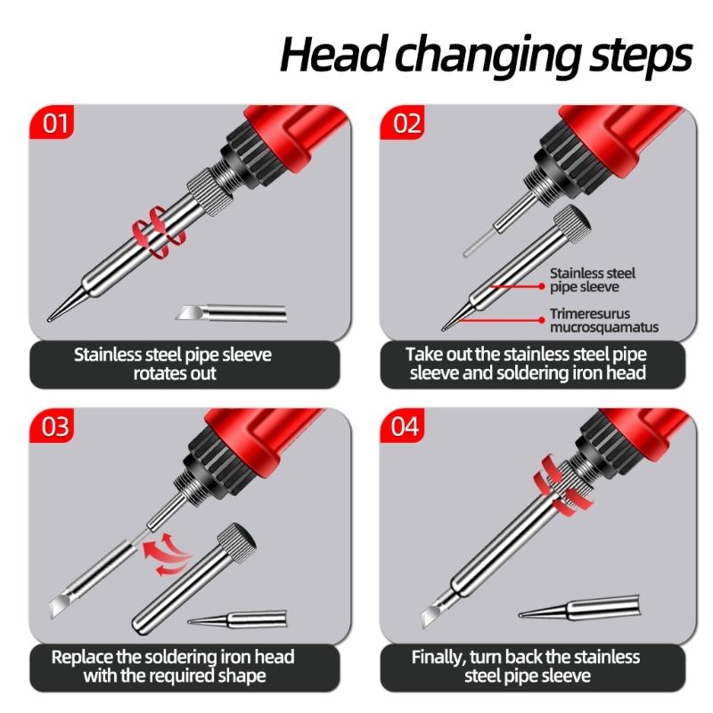 Precise SL104 Soldering Iron Set Welding Tool Adjust Temperature 200-450℃ Fast Heating Fine Soldering Crafting Tool